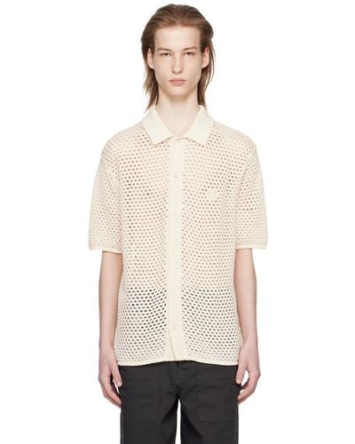 Fred Perry Off-white Buttoned Shirt - Black