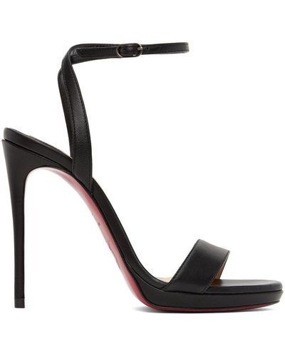 Christian Louboutin Black Loubi Queen 100 Heeled Sandals – BlackSkinny