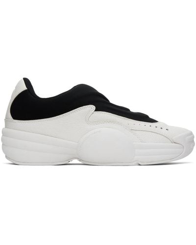 Alexander Wang White & Black Aw Hoop Slip-on Sneakers