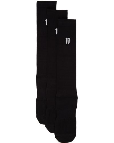Boris Bidjan Saberi 11 Three-pack Logo Type Socks - Black