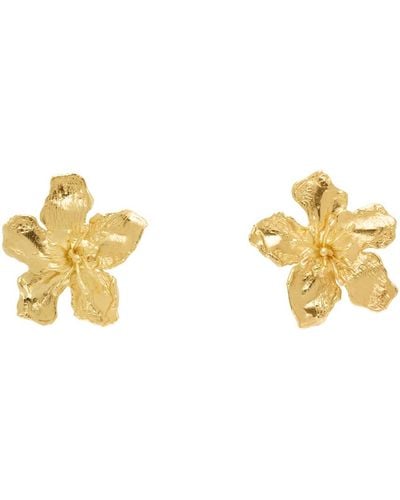 Elhanati Conie Vallese Edition Big Golden Flower Clip Earrings - Metallic