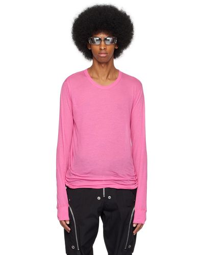 Rick Owens Basic 長袖tシャツ - ピンク