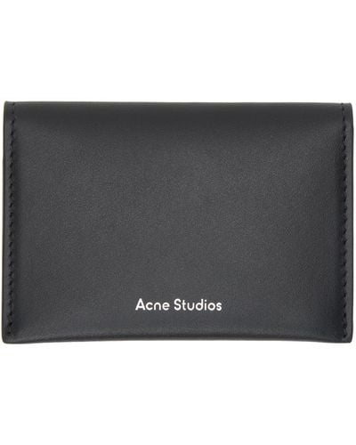 Acne Studios 二つ折りカードケース - ブラック