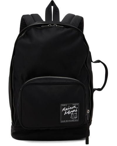 Maison Kitsuné 'the Traveller' Backpack - Black