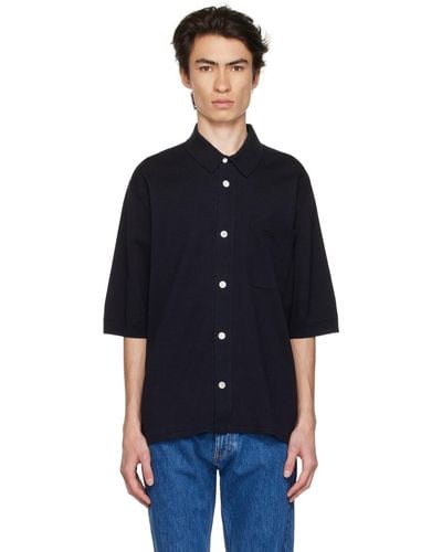 Norse Projects Navy Rollo Shirt - Blue