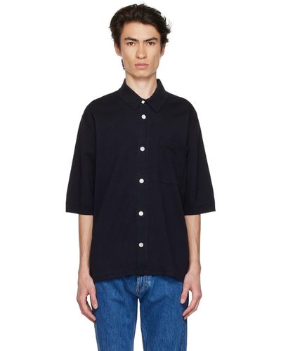Norse Projects Chemise rollo bleu marine