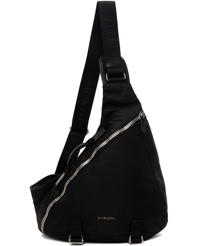 Givenchy Moyen sac à dos triangulaire noir à glissière à ferrures