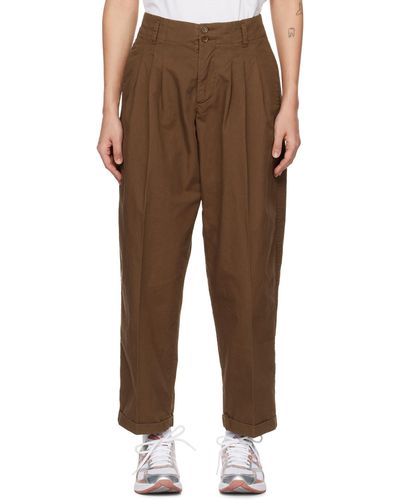 YMC Pantalon keaton brun - Marron