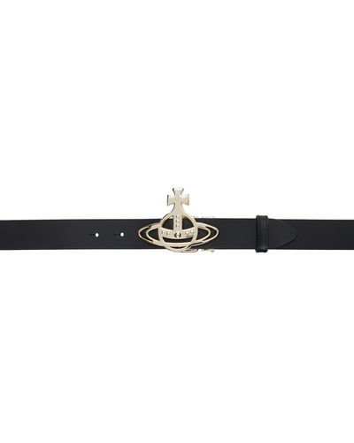 Vivienne Westwood Black Line Orb Buckle Belt