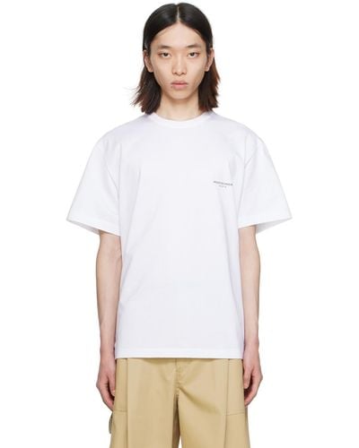 WOOYOUNGMI ホワイト Square Label Tシャツ