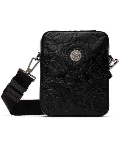 Versace Medusa Biggie Barocco Messenger Bag - Black