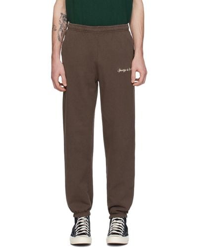 Sporty & Rich Brown Syracuse Joggers - Black