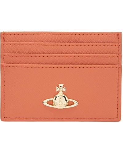 Vivienne Westwood Saffiano Card Holder - Orange