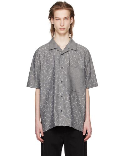 KOZABURO Embroide Shirt - Gray