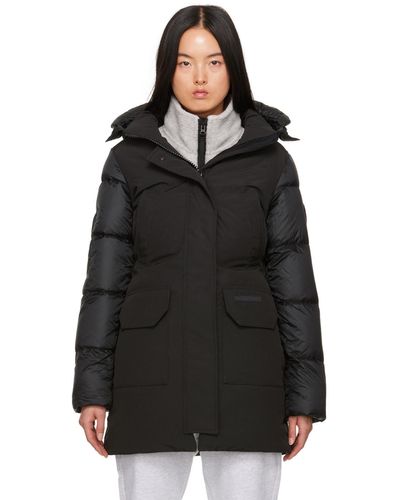 Canada Goose Blouson paradigm trillium noir rembourré en duvet - label