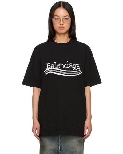 Balenciaga プリントtシャツ - ブラック