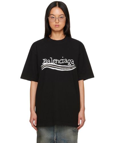 Balenciaga T-shirt noir à image imprimée