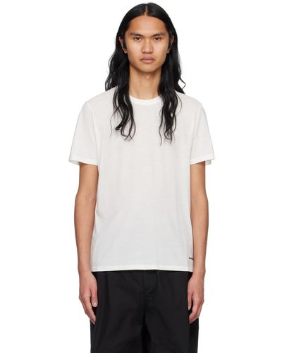 Jil Sander T-shirt blanc à col ras du cou