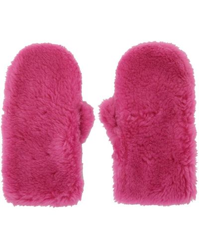 Meteo by Yves Salomon Shearling Mittens - Pink