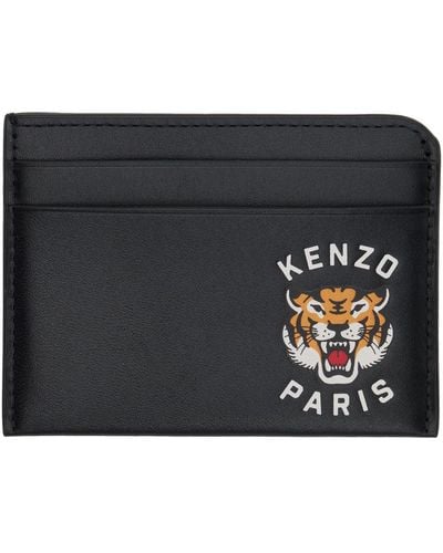 KENZO Paris Lucky Tiger Card Holder - Black