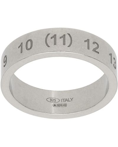 Maison Margiela Silver Numerical Ring - Metallic