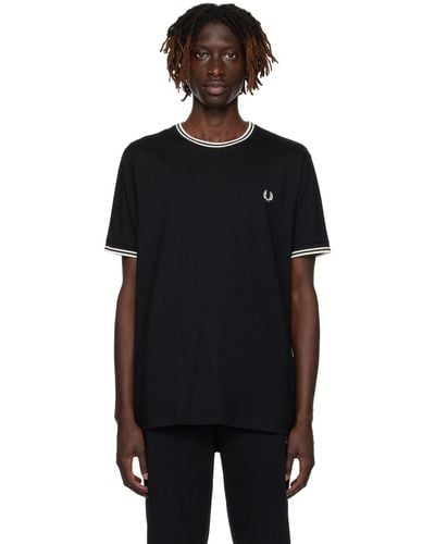 Fred Perry F Perry Twin Tipped Tシャツ - ブラック