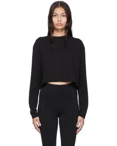 Wardrobe NYC Cotton Long Sleeve T-Shirt - Black