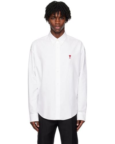 Ami Paris White Boxy Fit Shirt