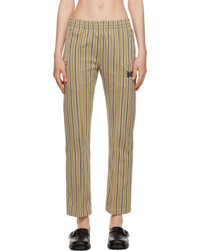 Needles Yellow Stripe Track Pants - Natural