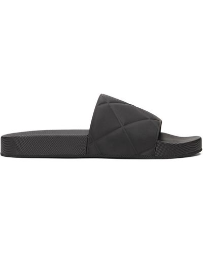 Bottega Veneta Rubber Slider Sandals - Black