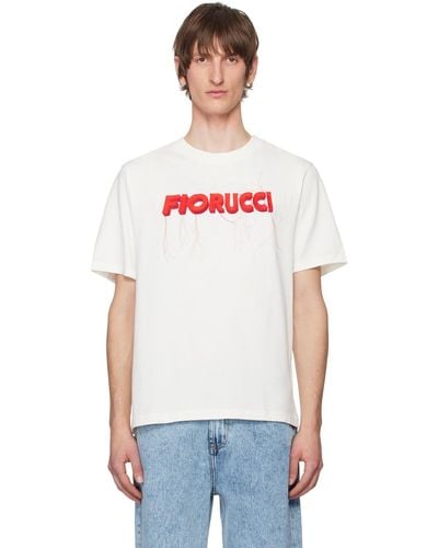 Fiorucci T-shirt blanc cassé à logo
