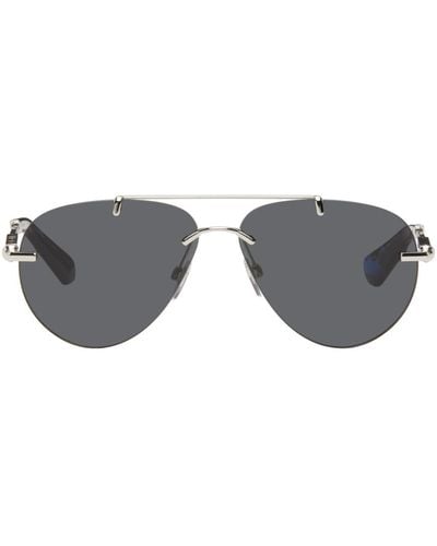 Burberry Silver Metal Sunglasses - Black
