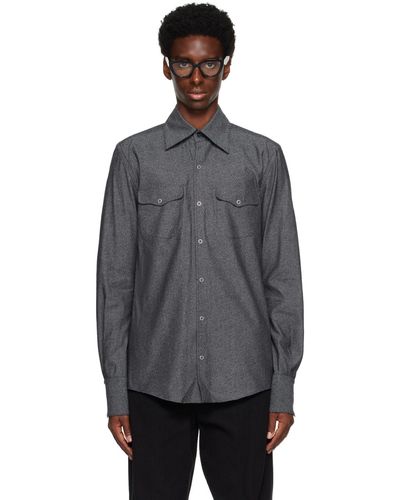 KOZABURO Slim-fit Shirt - Black