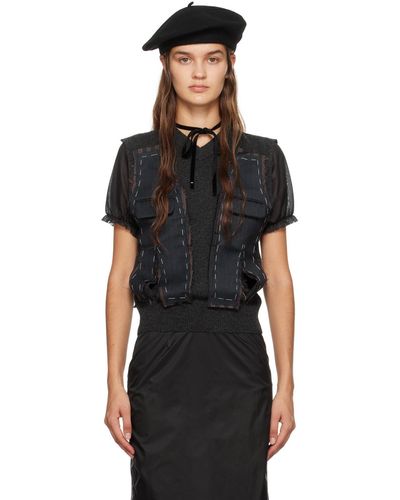 Maison Margiela Distressed Vest - Black