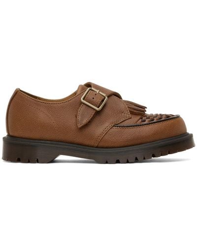 Dr. Martens Tan Ramsey Westminster Leather Monkstraps - Black