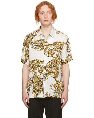 Versace Regalia Baroque Short Sleeve Shirt - Metallic
