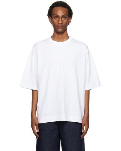Dries Van Noten ホワイト オーバーサイズ Tシャツ