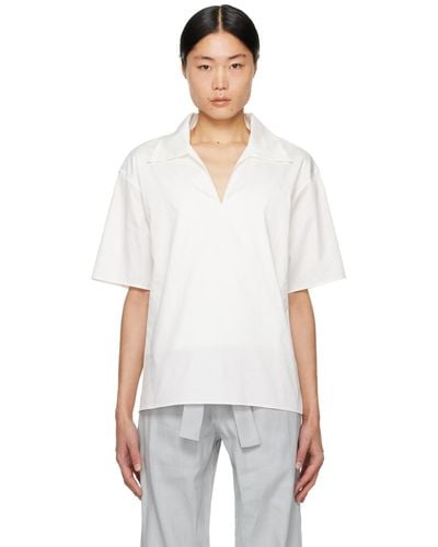 Commas Spread Collar Shirt - White