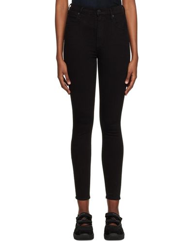 Citizens of Humanity Jean skinny chrissy noir à taille haute