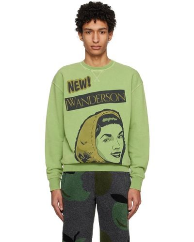 JW Anderson Green Glamour Bonet Sweatshirt