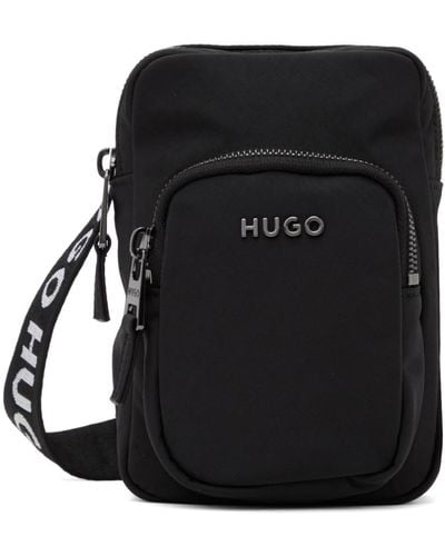 HUGO Black Mini Reporter Bag