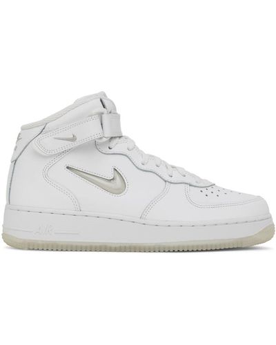 Nike Air Force 1 Mid-top Leather Sneakers - White