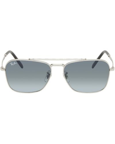 Ray-Ban Silver New Caravan Sunglasses - White