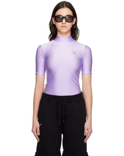Coperni Purple High Neck T-shirt