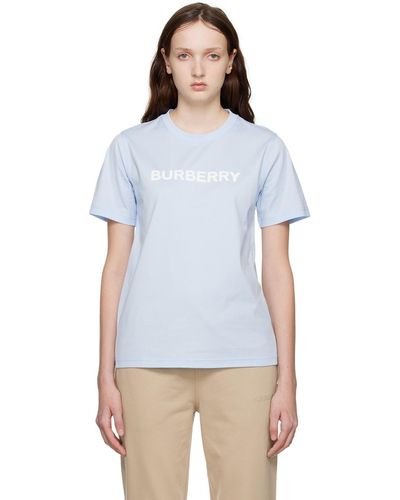 Burberry ブルー プリントtシャツ