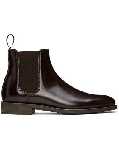 PS by Paul Smith Brown Cedric Chelsea Boots - Black