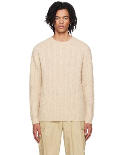 Beams Plus Crewneck Sweater - Natural