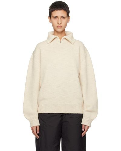 Amomento Zip Sweater - Natural
