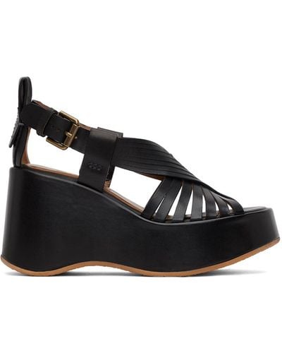 See By Chloé Black Thessa Heeled Sandals