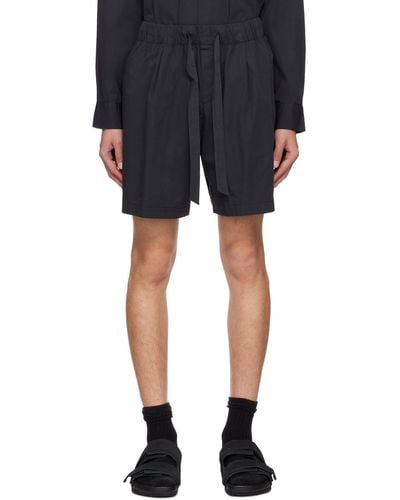 Tekla Birkenstock Edition Pajama Shorts - Black
